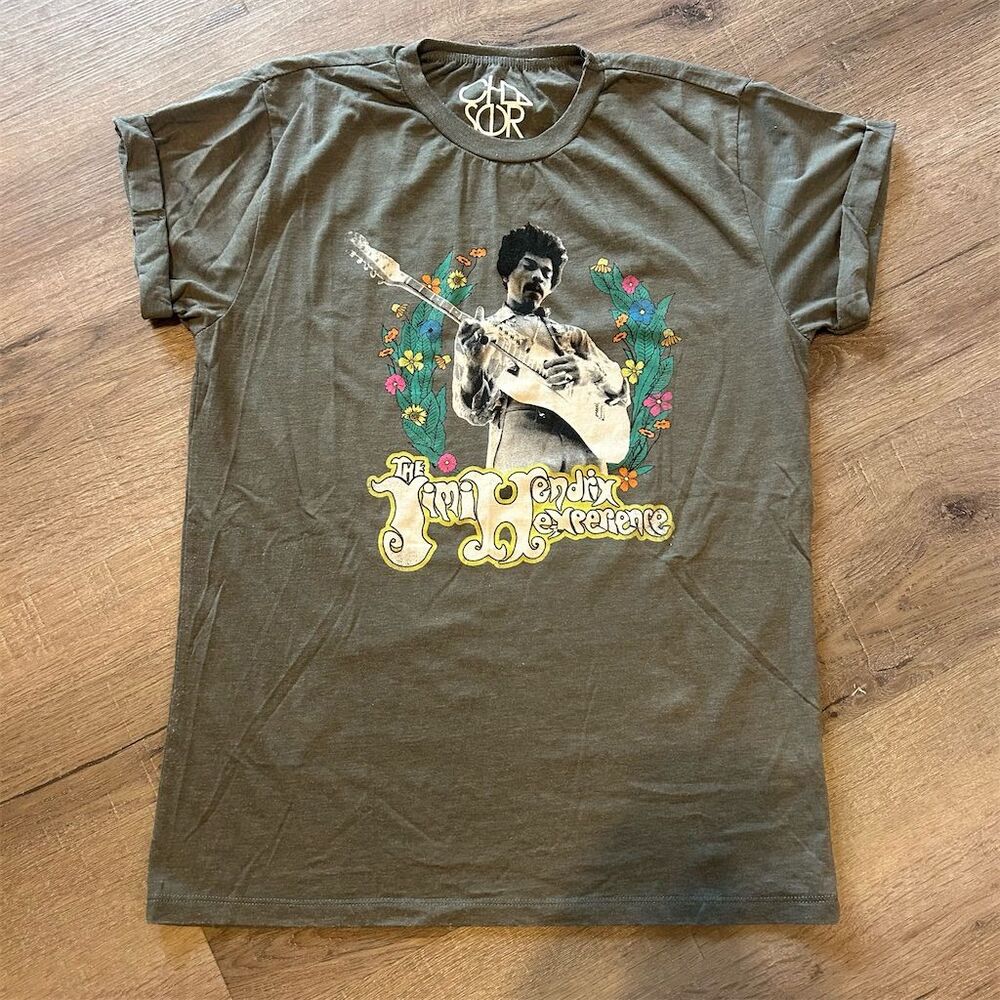 Chaser Men's Jimi Hendrix Experience Graphic T-Shirt Brown Size S
